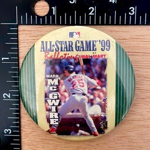 1999 Mark McGwire MLB All Star Game Collectors Pin Back Button